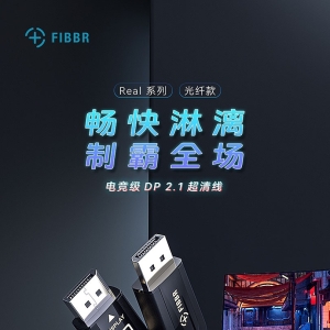 FIBBR DP线2.1版带认证240Hz显示器电脑主机显卡兼容2.0/1.4接口