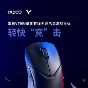 「轻众测」雷柏 VT9 无线游戏鼠标 （赠送V1P无线充电模块+V10C操作型游戏鼠标垫）